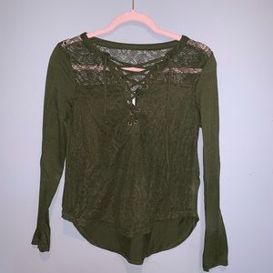 Lace Green Long Sleeve
